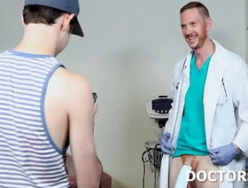 Weird Doctor's Huge Dangling Cock Excites Twink Patient