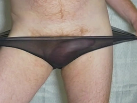 Black panties cock and ass play