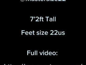 Enjoy the view of my size 22us soles showing off to you