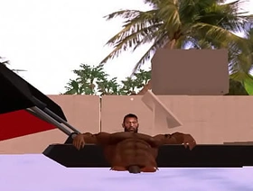 spy drone caught stunningly handsome hunk duane brown relaxing on vacation