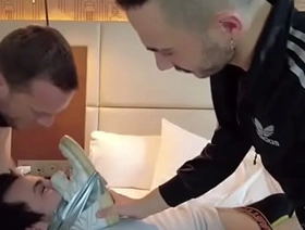 MASTER GIACON AND DARK HERMES USE BRETT TYLER AS A SLAVE AND SHAVE HIS HAIR
