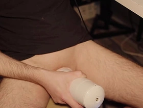 I jerk off with an electronic masturbator and think about your wife. Loud orgasm from Noel Dero