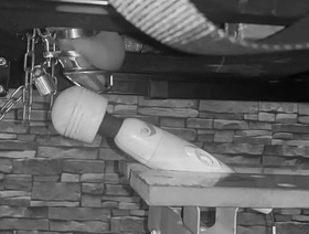 Mistress milks locked cock using magic wand