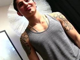 Tattooed Straight Guy Martin Wanks