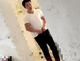 Asian boy cum in toilet